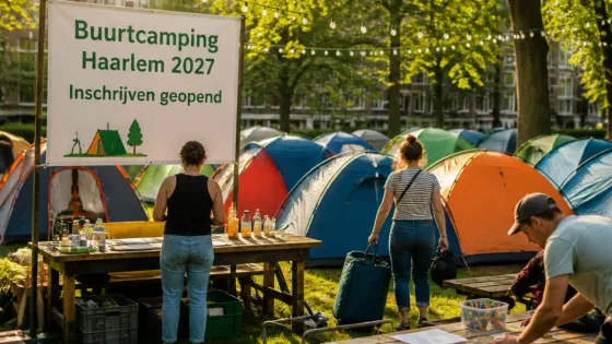 Buurtcamping komt naar Haarlem: inschrijving voor 2027 geopend