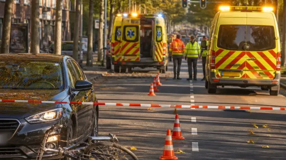 Fietser gewond bij botsing met auto op Zeestraat in Beverwijk