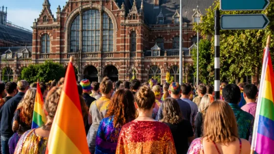 Haarlem viert Pride Walk: stille momenten, stralende kostuums en volle straten