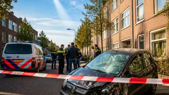 Joyride met gestolen auto eindigt in Delft; politiehelikopter ingezet, daders spoorloos