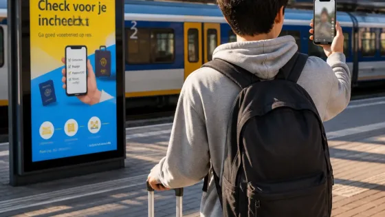Leiden: let op Factor V Leiden — jonge maker waarschuwt reizigers en medestudenten