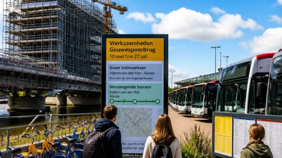 Negen maanden geen treinen tussen Alphen aan den Rijn en Bodegraven: wat reizigers kunnen verwachten