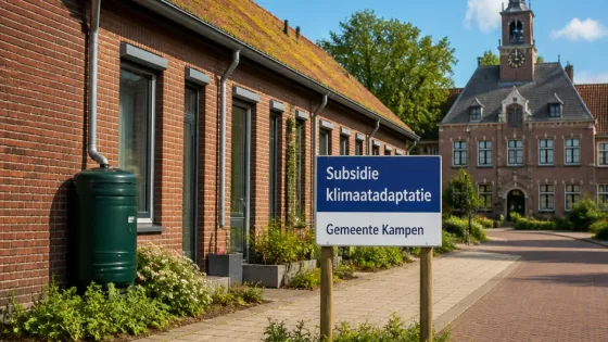 Overijssel bijna koploper met subsidies voor regenton en groendak; Kampen springt eruit