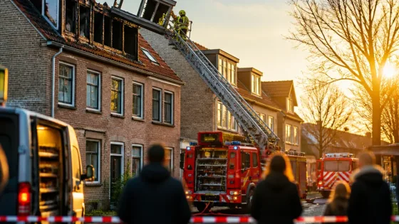 Woningbrand in Zwijndrecht: dakkapel gesloopt, bewoners en huisdieren veilig