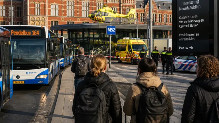 Aanrijding bij Amsterdam Centraal verstoort Noord/Zuidlijn; pendelbussen in Amsterdam ingezet