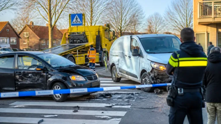 Aanrijding op Marsdiepstraat in Den Helder: flinke schade, geen gewonden