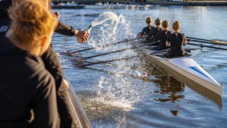Barendrecht: roeivereniging doopt nieuwe vierpersoonsboot 'Nieuwe Maas'