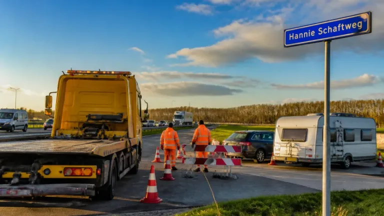 Bergers paraat bij A6-werk in NOP: snelle inzet vanaf carpool Hannie Schaftweg
