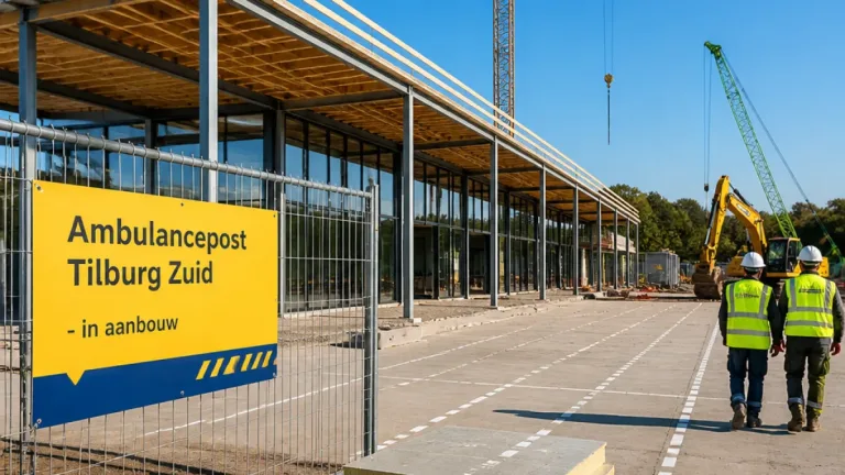 Bouw nieuwe ambulancepost Tilburg Zuid gestart: ruimte voor twintig voertuigen