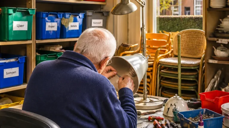 Bram (70) houdt de scepter over de recycleafdeling in Oprommerloads