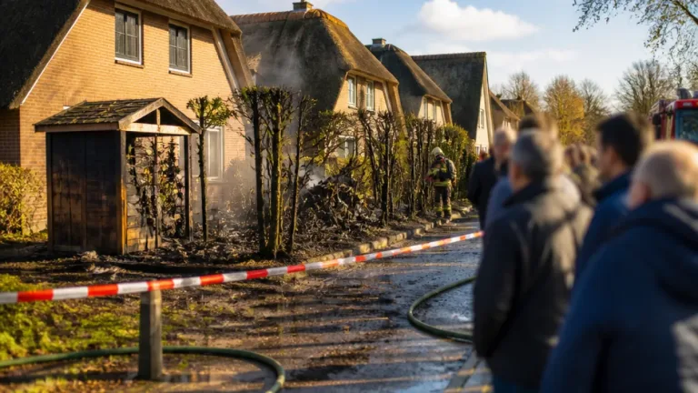 Brand in coniferenhaag Noardburgum mogelijk aangestoken; meerdere incidenten in Friesland