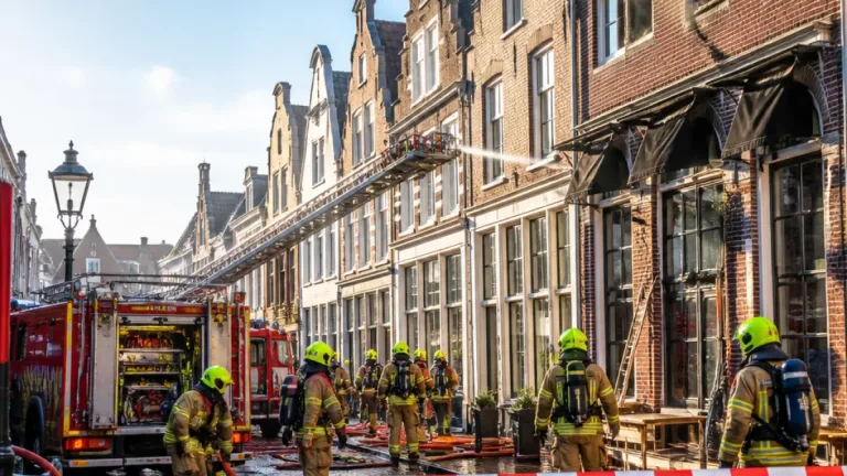 Brand in restaurant aan Oudestraat: centrumgebied Kampen afgezet door hulpdiensten