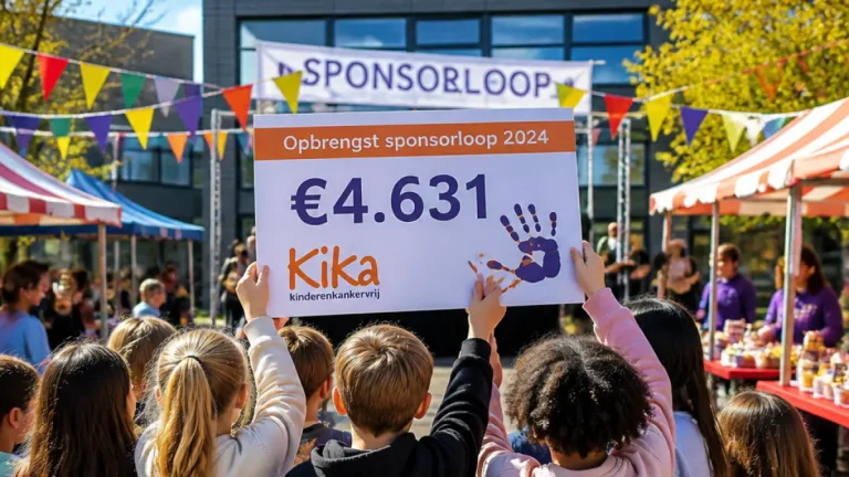 Brugklassers van Cals College halen €4.631 op voor KiKa in Nieuwegein