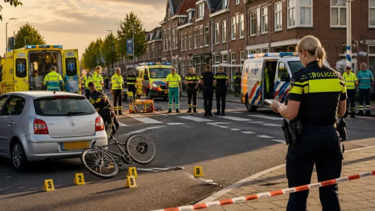 Fietsster ernstig gewond bij aanrijding op kruising in Beverwijk