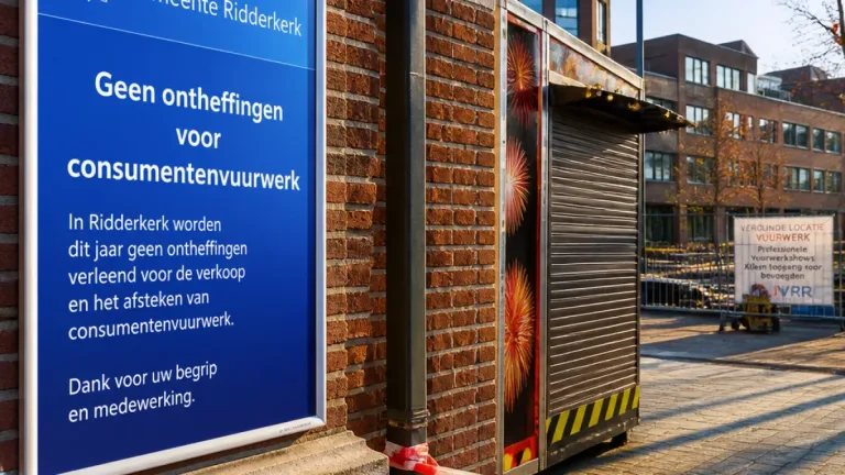 Geen ontheffingen voor consumentenvuurwerk: Ridderkerk volgt regiobrede lijn