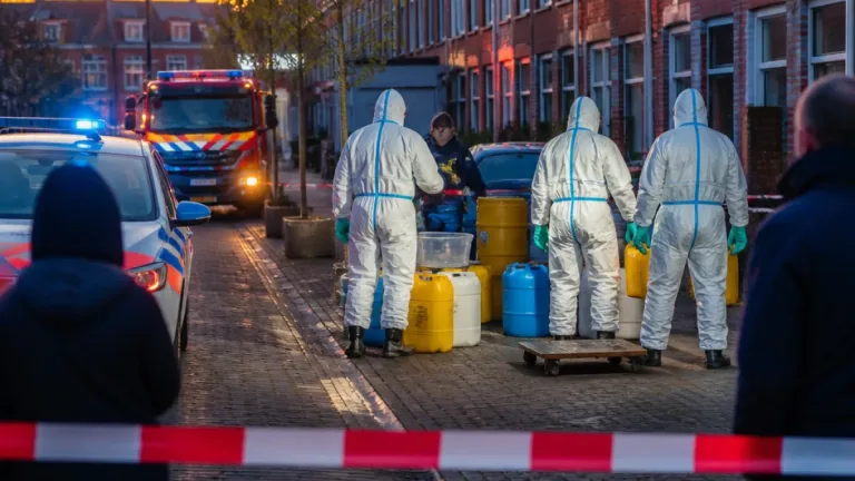 Groot drugslab gevonden in Den Haag; tientallen woningen ontruimd en duizenden liters chemicaliën