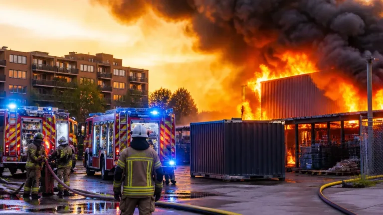 Grote brand op Radioweg in Amsterdam-Oost: rook zichtbaar in veel delen van de stad