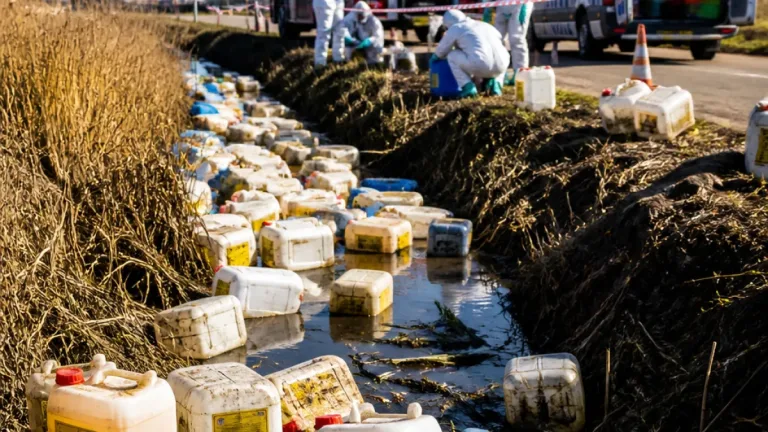 Grote dumping van jerrycans bij Terneuzen: zorg over mogelijk drugsafval en milieu