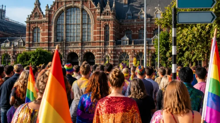 Haarlem viert Pride Walk: stille momenten, stralende kostuums en volle straten