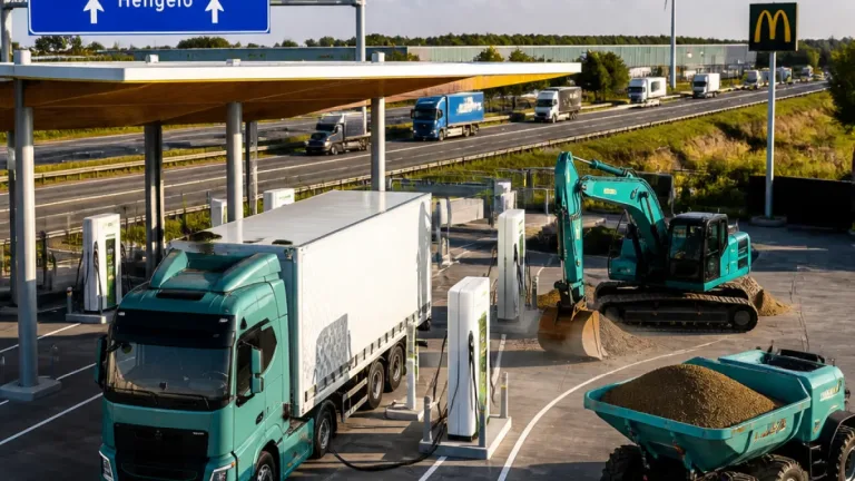 Hengelo krijgt duurzaam teststation voor elektrische vrachtwagens langs A1