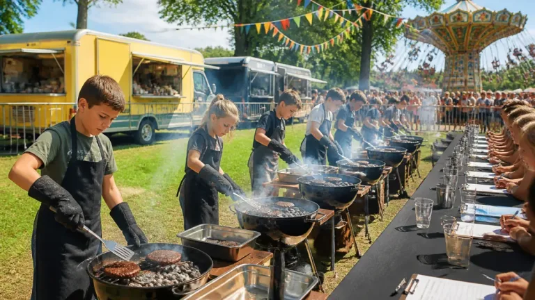 Jonge grilltalenten strijden in IJmuiden om hamburger-eer tijdens Zomerfestival