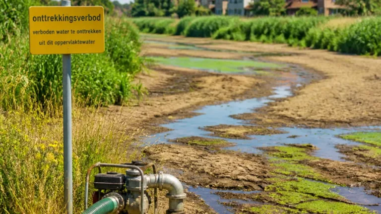 Lage waterstanden rond Amersfoort: grondwater daalt en blauwalg duikt op