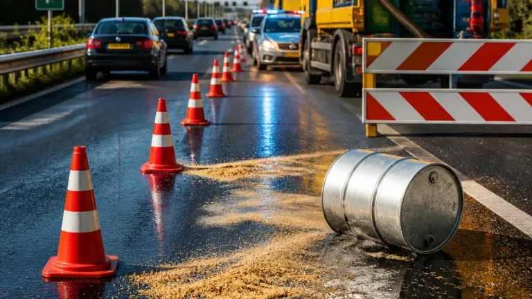 Lekkend vat op A9 zorgt voor hinder richting Heemskerk; rechterrijstrook afgesloten