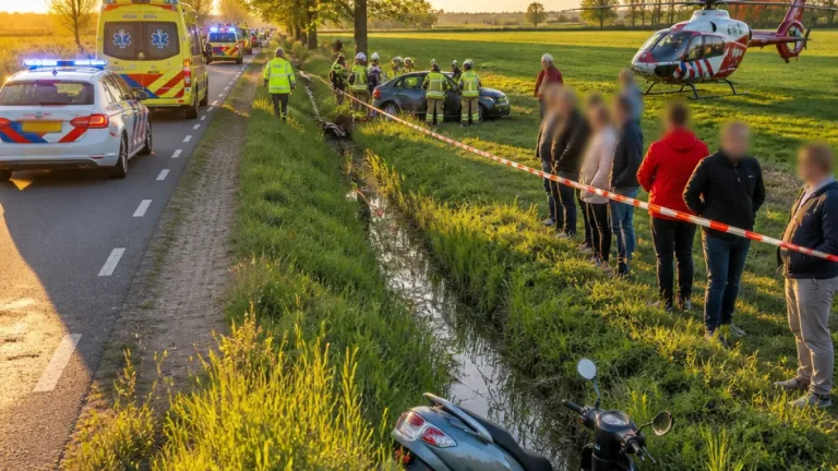 Meerdere verkeersongevallen in Friesland: brommerrijder, beknelde automobilist en aanrijding in Leeuwarden