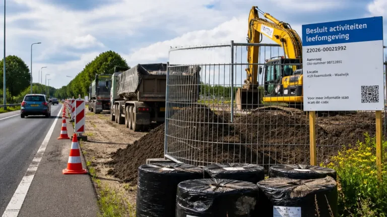 Melding: verplaatsen van verontreinigde grond langs A59 bij Waalwijk afgehandeld