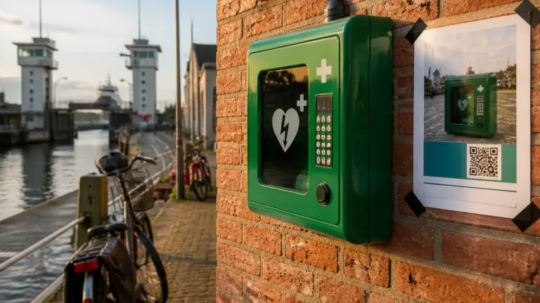 Na hartstilstand zet Sluiseiland in IJmuiden door: openbare AED in de maak