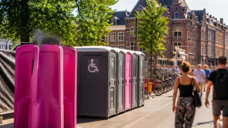 Nijmegen test 'roze' urinoirs voor vrouwen tijdens Vierdaagse: proef met extra voorzieningen