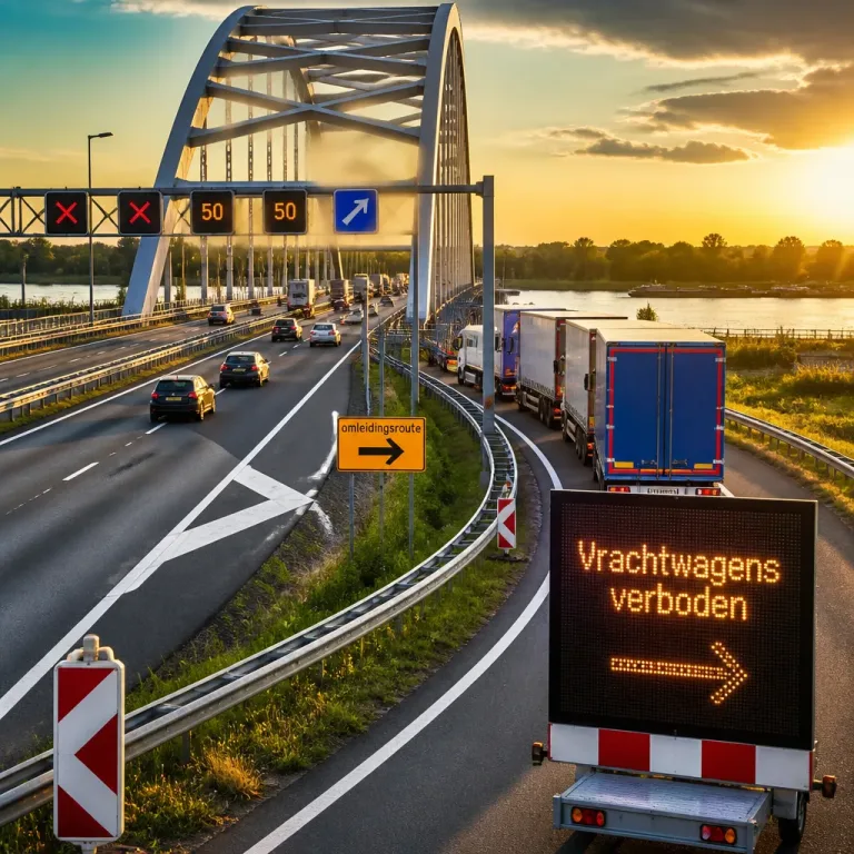 Vrachtwagens geweerd van Merwedebrug A27: impact groot en duur is onbekend