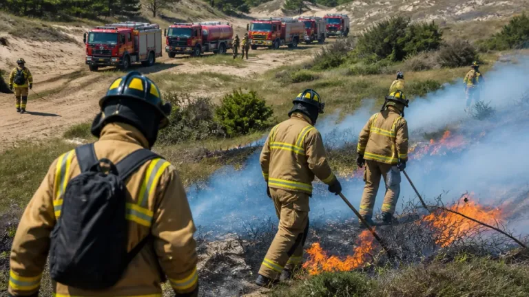 Noord-Hollandse brandweer traint twee weken in Spanje om duinnatuurbranden beter te bestrijden