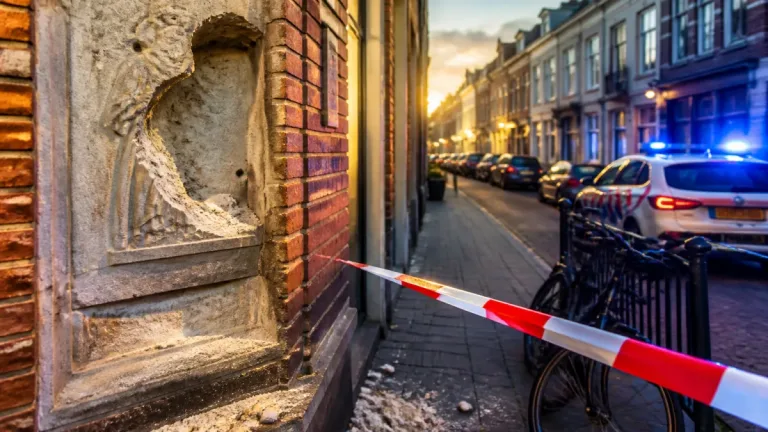 Ophef in Deventer: historische gevelsteen beschadigd, politie onderzoekt vernieling