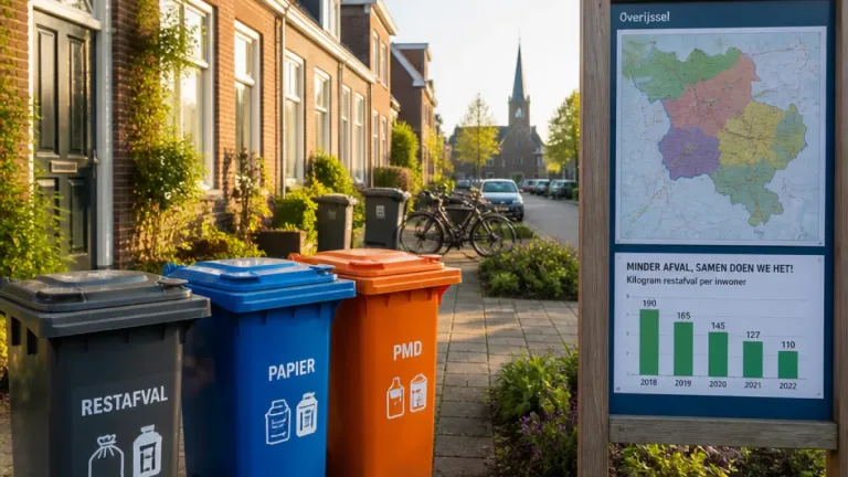 Overijssel koploper in afvalscheiding: minst restafval per inwoner in 2025
