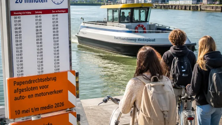 Pont Rosmolenweg–Kerkeplaat in Dordrecht vaart elke 20 minuten: dit verandert er