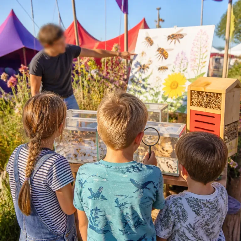Bijenles tussen de feesttenten: jonge bezoekers ontdekken nut van 370 Nederlandse soorten