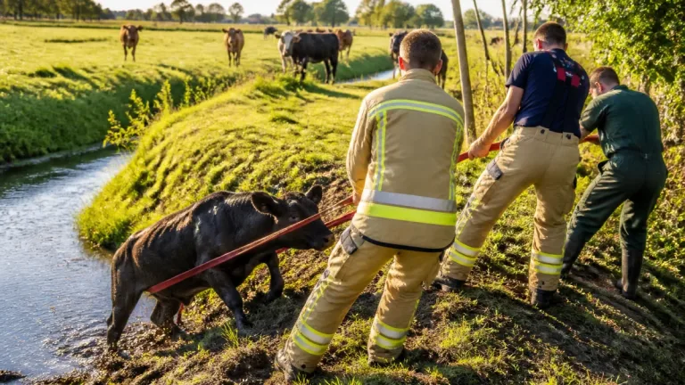 Stier uit sloot gehaald in Schiedam; aandacht voor schaduwplekken vee groeit