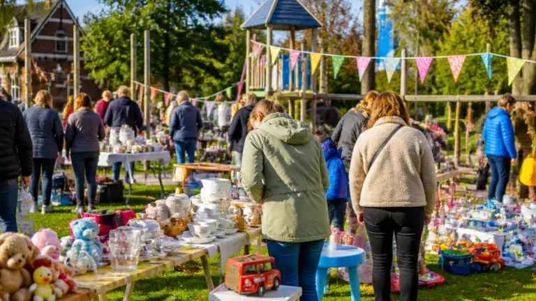 Vlooienmarkt in speeltuin Westerdijk in Hoorn op 19 september