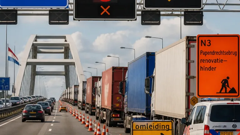 Vrachtwagens geweerd van Merwedebrug: provincie waarschuwt voor grote hinder en omrijden