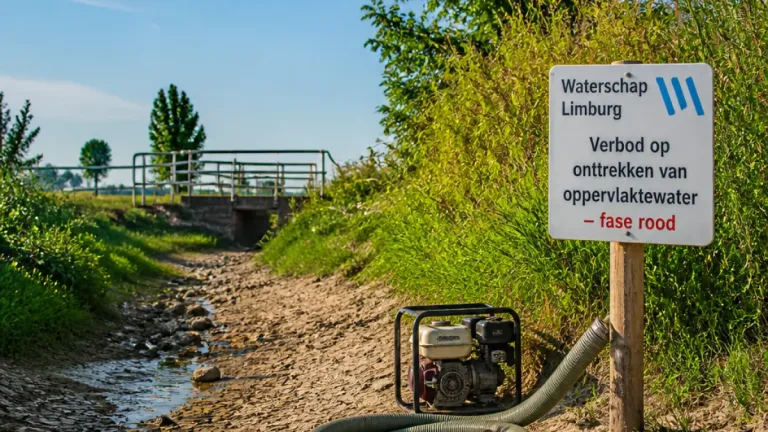 Waterschap Limburg scherpt droogtemaatregelen aan: verbod op oppompen oppervlaktewater in hele provincie