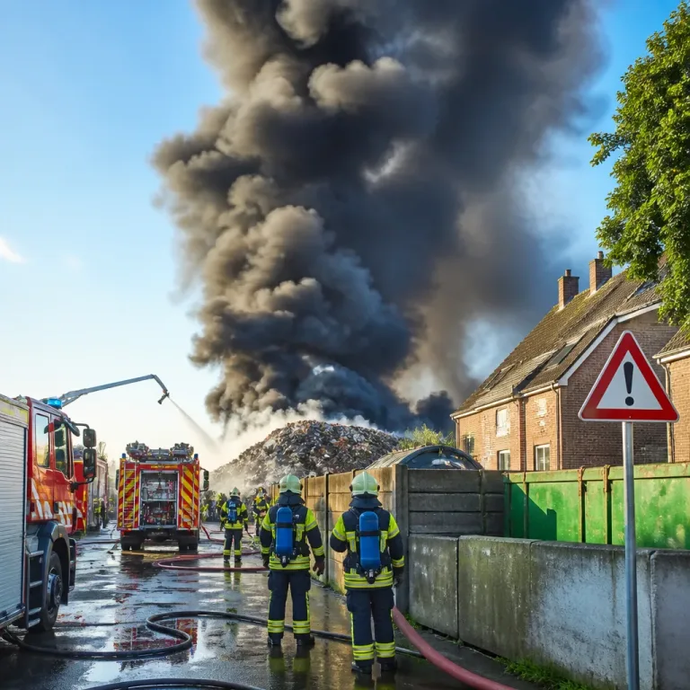 Vijfde brand in twee maanden bij PreZero in Duiven; dikke zwarte rook trekt ver weg