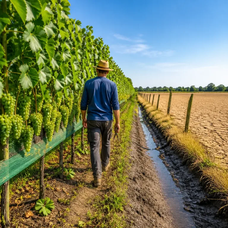 Droogte teistert boeren, maar Gelderse wijnstokken floreren in zon en windstilte