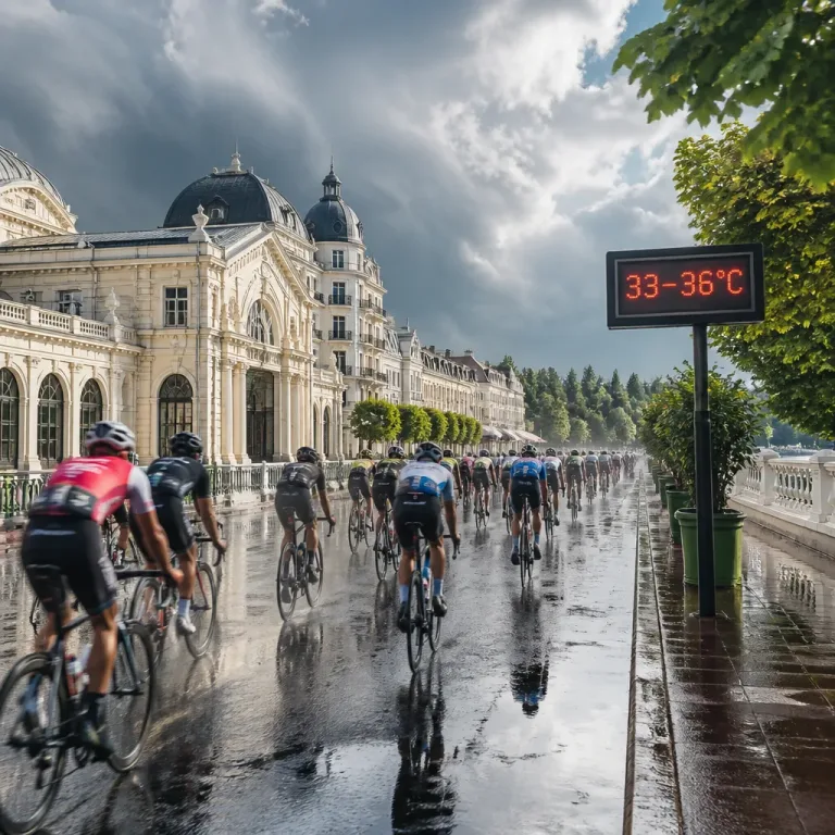 Tour-etappe van start in Vichy: regen, kans op onweer en temperaturen tot 36°C