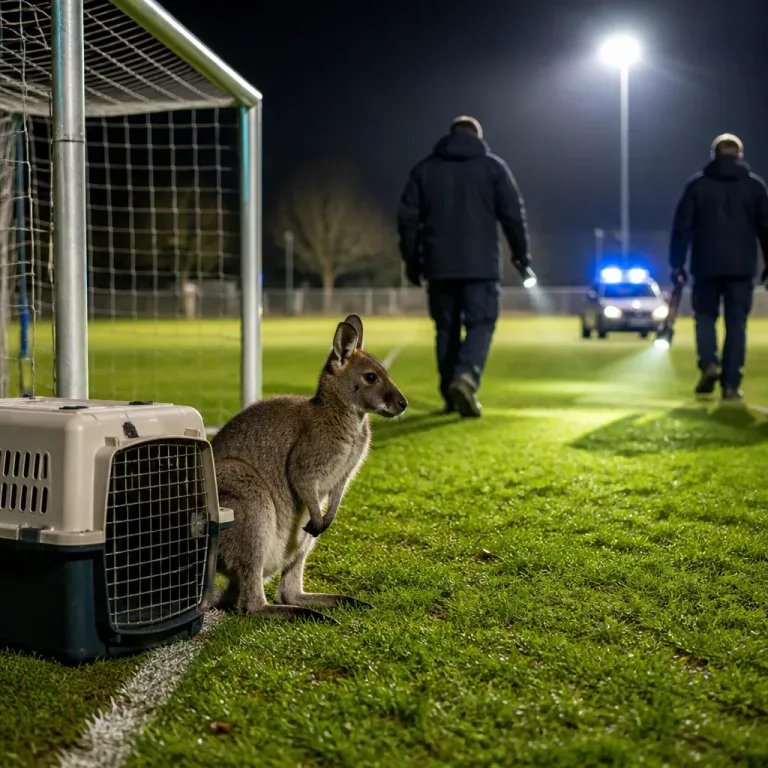 Ontsnapte wallaby in Middenmeer gisteravond gevangen; dier weer veilig thuis