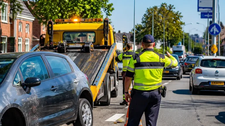 Wiel vliegt eraf op Haskeruitgang: verkeershinder in Heerenveen