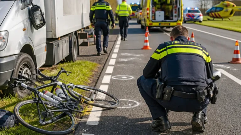 Wielrenner (55) uit Voorhout overlijdt na aanrijding met bakwagen op N450