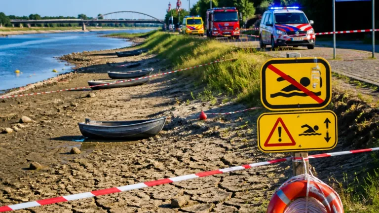 Wijchen: droogte, waarschuwingen bij zwemplekken en melding van ernstig ongeluk
