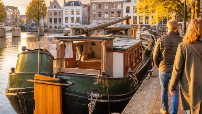Wonen op het water in Zwolle: een oud vrachtschip als stadswoning