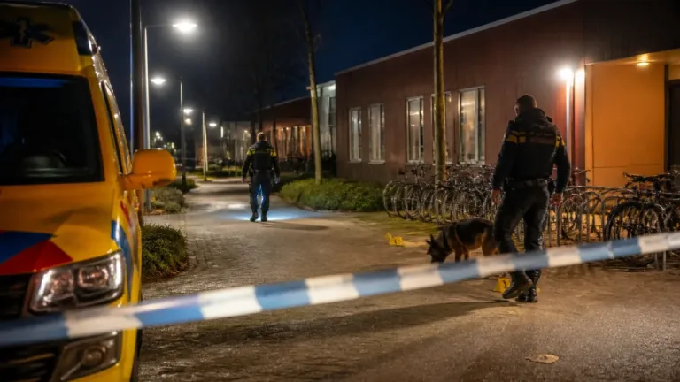 Zwaargewonde bij steekincident bij azc Almere; politie zet speurhonden in en zoekt getuigen